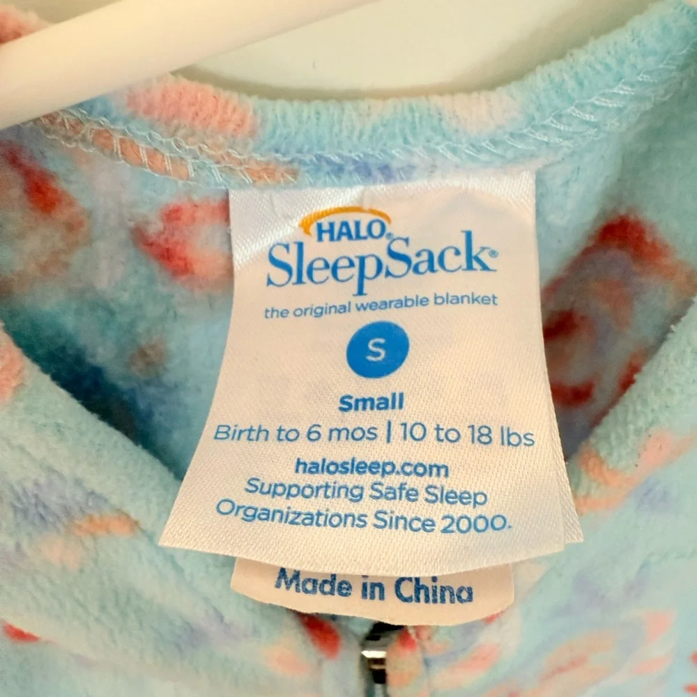 HALO SleepSack, Micro-Fleece Floral Pattern - Size S (0-6m)